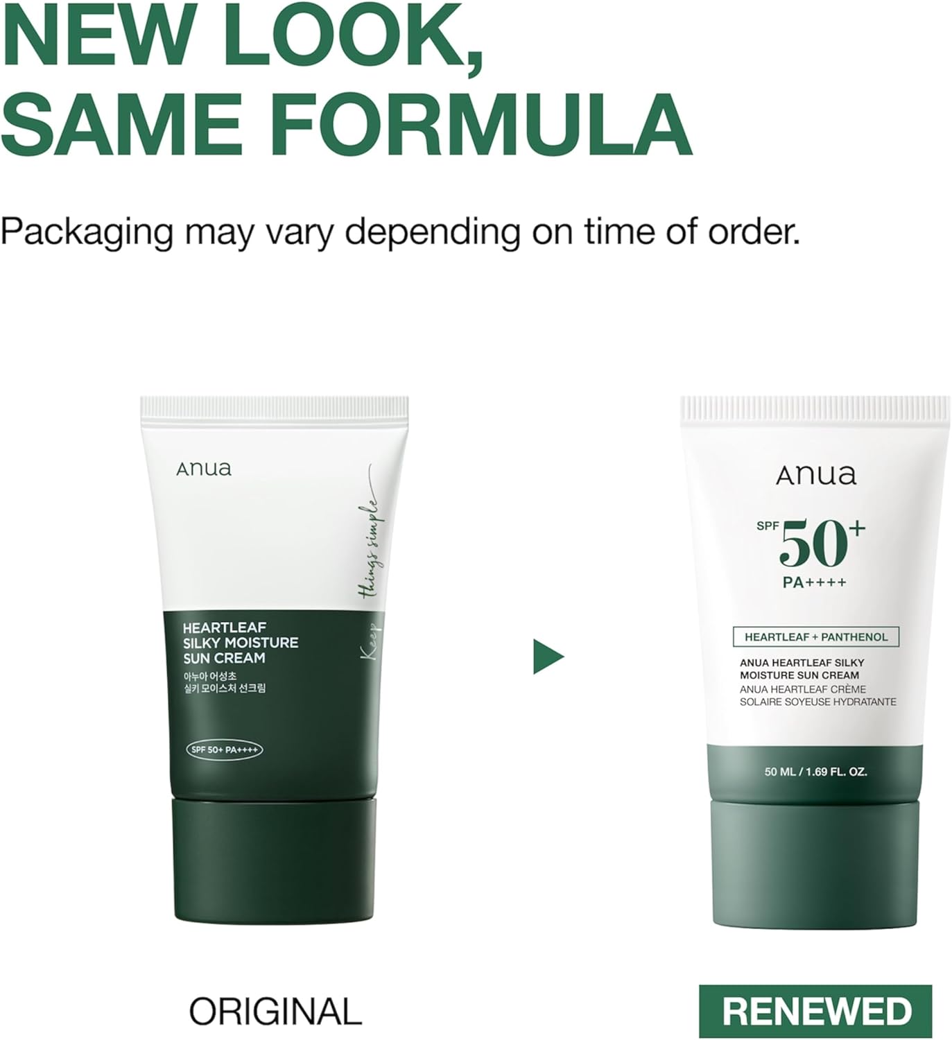 Anua Heartleaf Silky Moisture Sun Cream SPF50+ PA++++ - Skin Muse