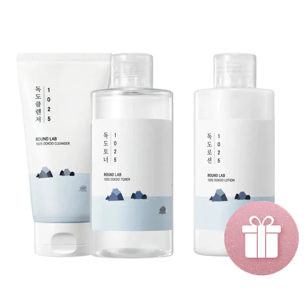 1025 Mini Dokdo Cleanser & Toner Starter Set + FREE Lotion - Skin Muse