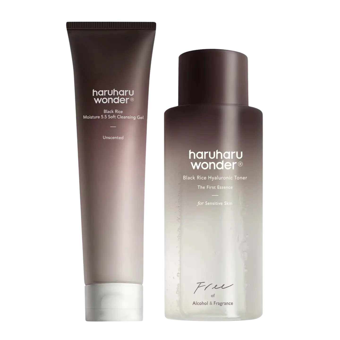Haruharu Black Rice Cleanser + Toner For Sensitive Skin Set - Skin Muse