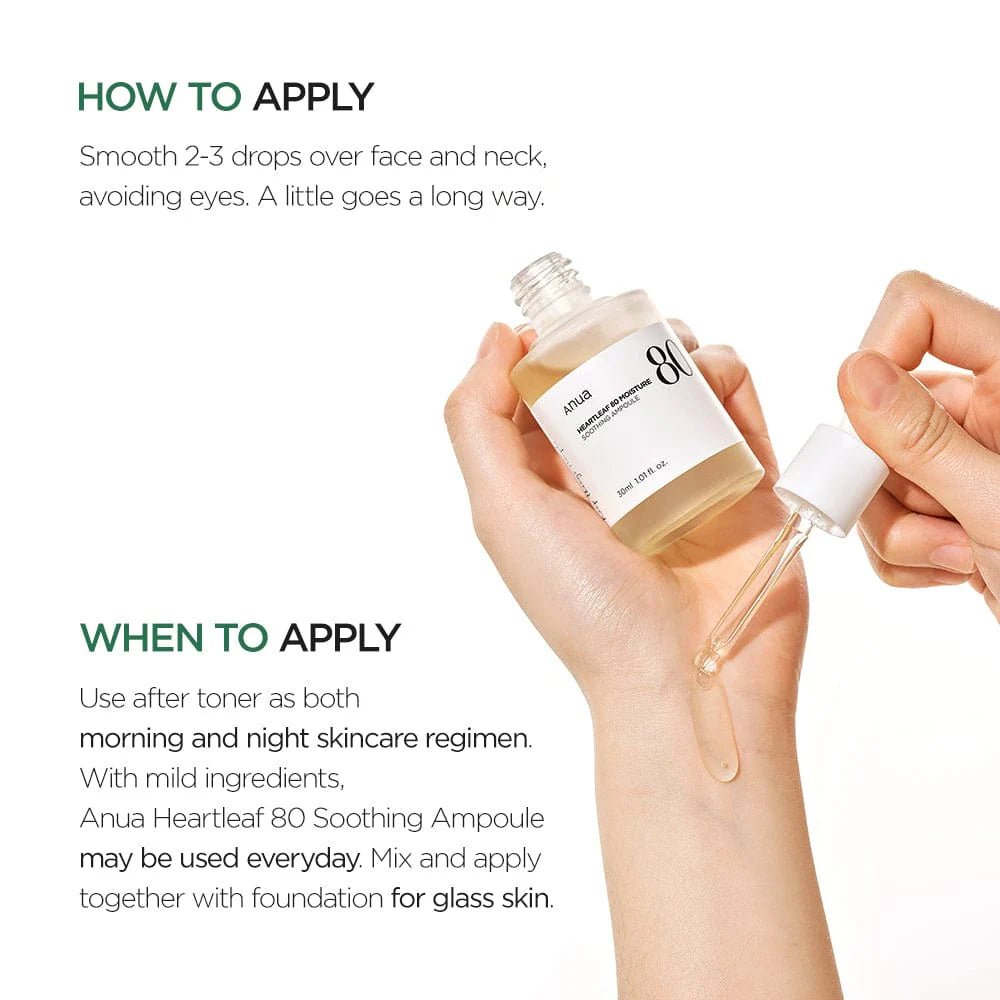 Heartleaf 80% Moisture Soothing Ampoule - Skin Muse