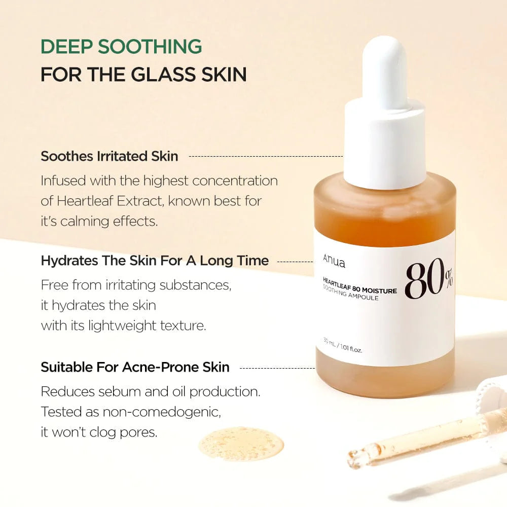 Heartleaf 80% Moisture Soothing Ampoule - Skin Muse