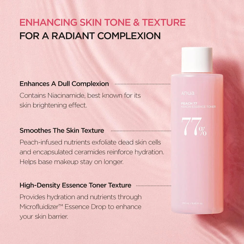 Peach 77 Niacin Essence Toner 250ml - Skin Muse