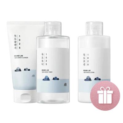 1025 Mini Dokdo Cleanser & Toner Starter Set + FREE Lotion - Skin Muse