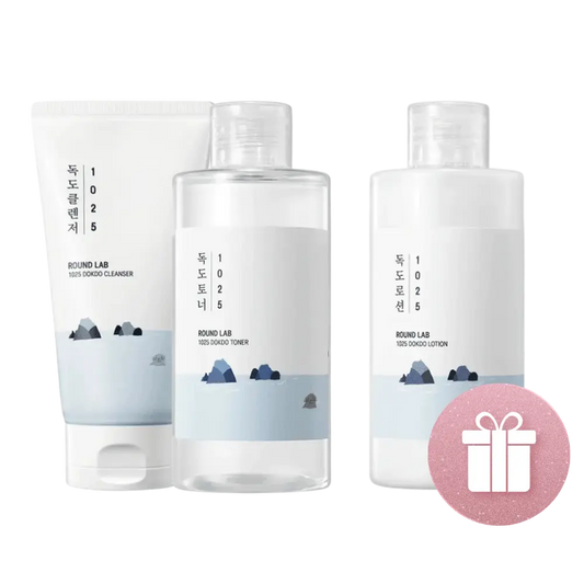 1025 Mini Dokdo Cleanser & Toner Starter Set + FREE Lotion - Skin Muse