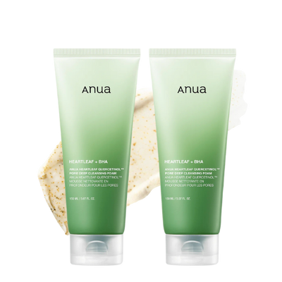 Anua Heartleaf Quercetinol Cleansing Foam  Value Pack - Skin Muse
