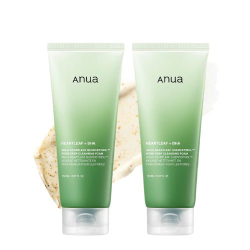 Anua Heartleaf Quercetinol Cleansing Foam  Value Pack - Skin Muse