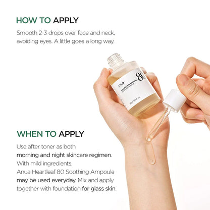 Heartleaf 80% Moisture Soothing Ampoule - Skin Muse
