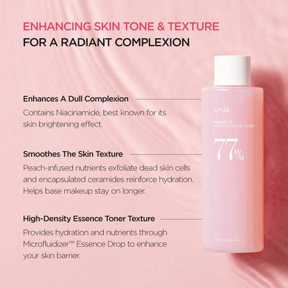 Peach 77 Niacin Essence Toner 250ml - Skin Muse
